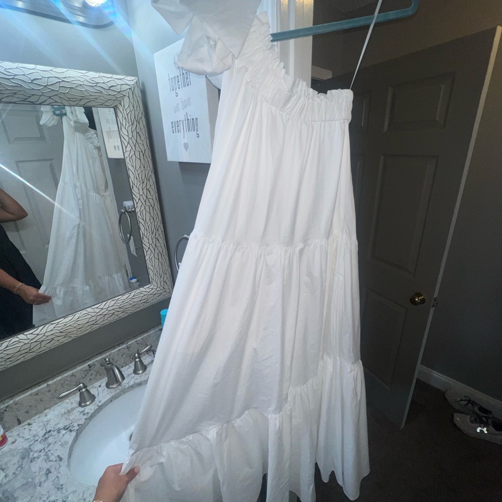 One shoulder maxi dress